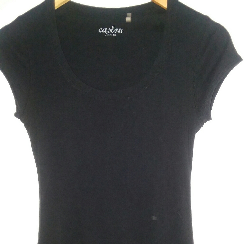 Caslon fitted tee Size M black